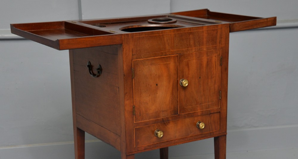 Georgian Mahogany Wash-Stand Bedside Cabinet View XIV
