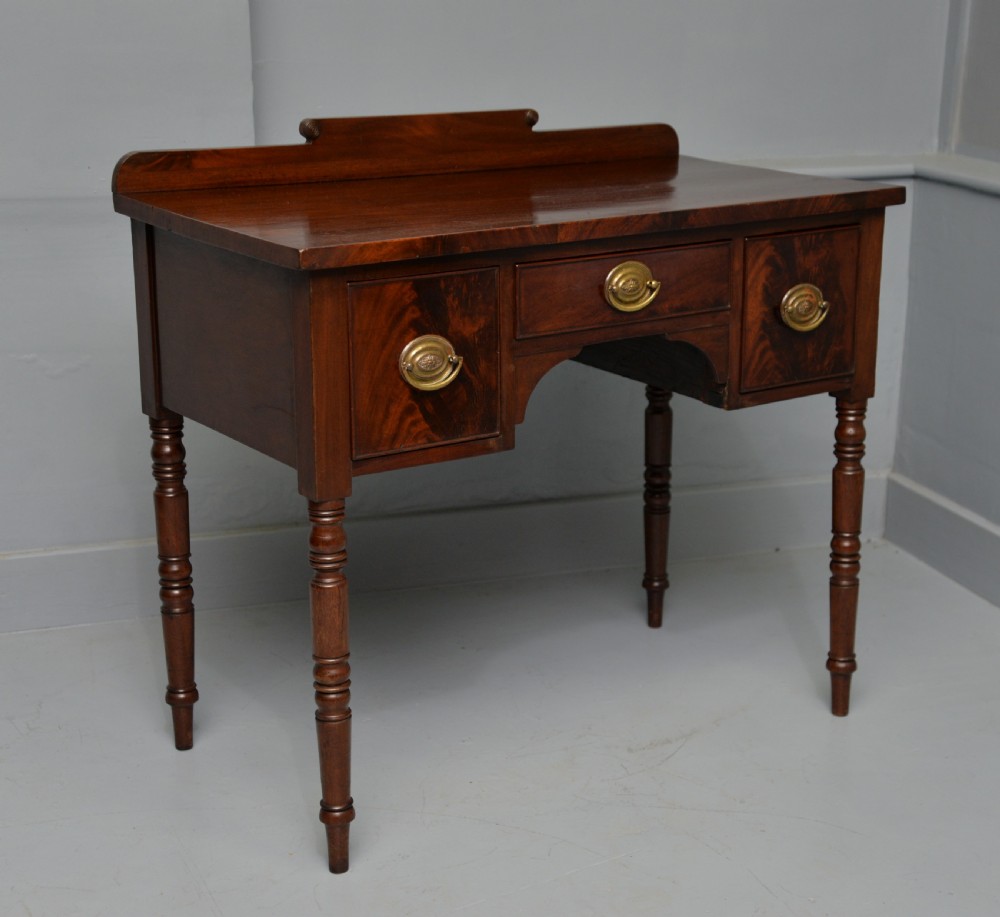 Regency Flame Mahogany Dressing Table, Small Sideboard