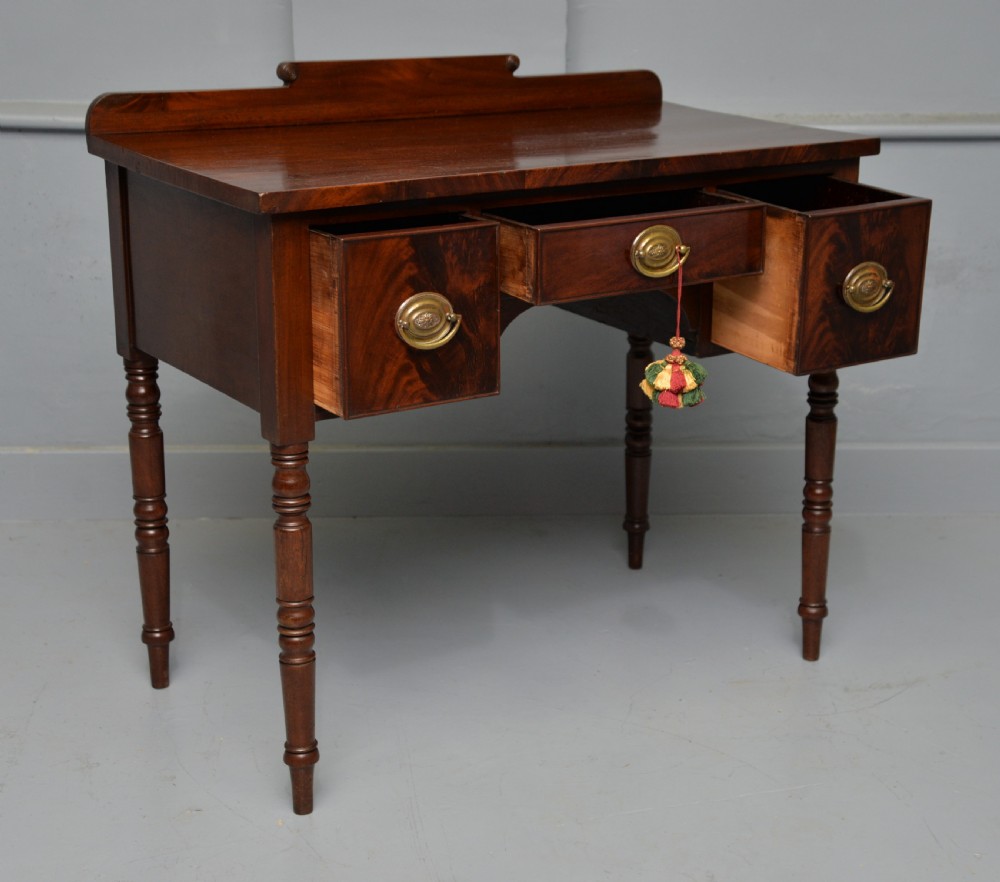 Regency Flame Mahogany Dressing Table, Small Sideboard View V