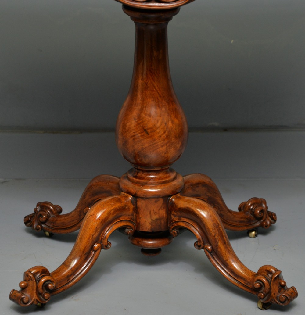Early Victorian Rosewood And Walnut Tea / Side Table View VI