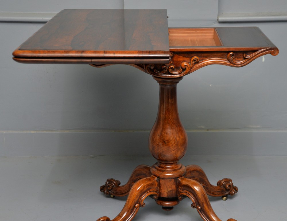 Early Victorian Rosewood And Walnut Tea / Side Table View XV