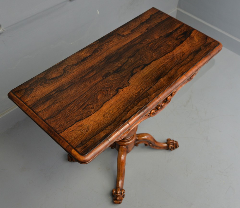 Early Victorian Rosewood And Walnut Tea / Side Table View XX