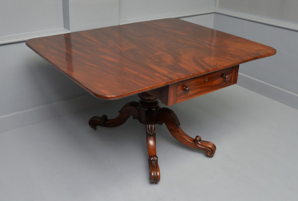 Superb William IV Solid Mahogany Dining Table Seats Four View VII
