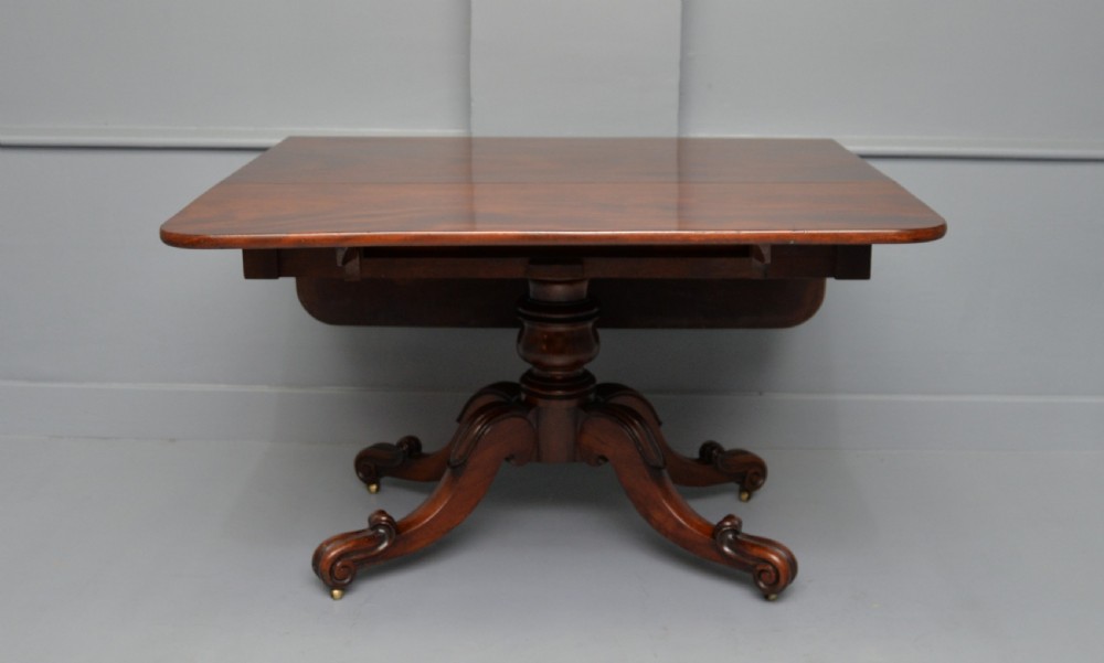 Superb William IV Solid Mahogany Dining Table Seats Four View XII