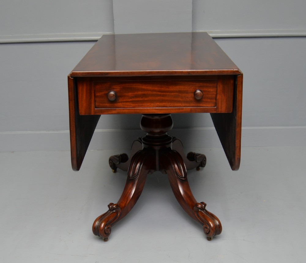 Superb William IV Solid Mahogany Dining Table Seats Four View XVI