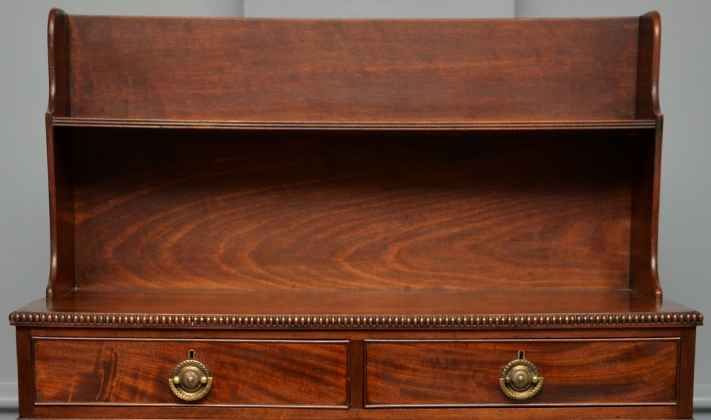 Elegant Regency Mahogany Chiffonier Bookcase Cabinet View VII