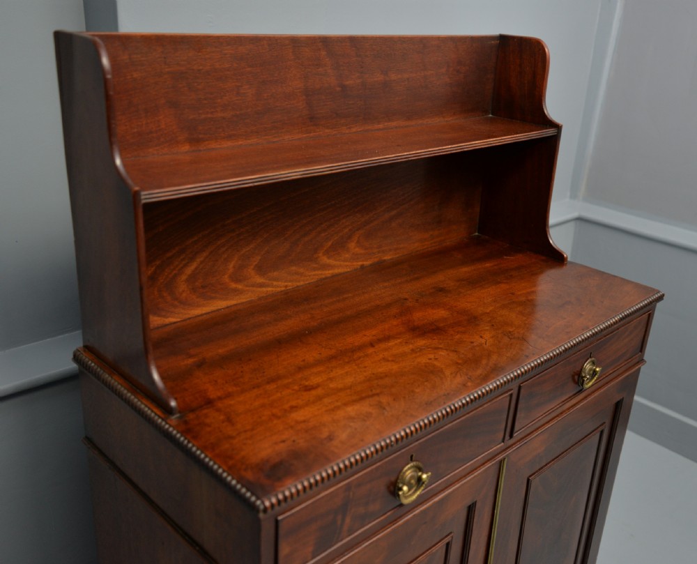 Elegant Regency Mahogany Chiffonier Bookcase Cabinet View IX