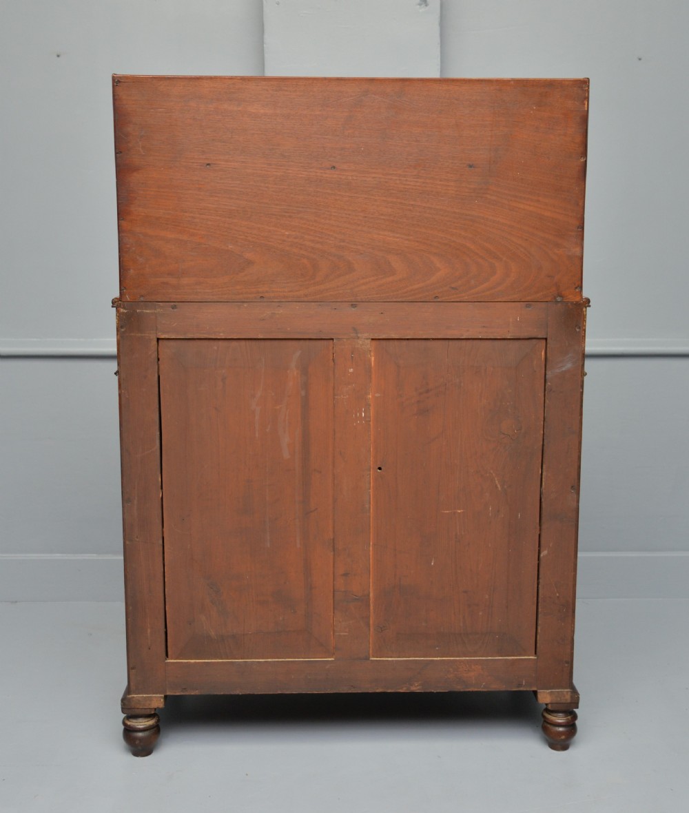 Elegant Regency Mahogany Chiffonier Bookcase Cabinet View XIII