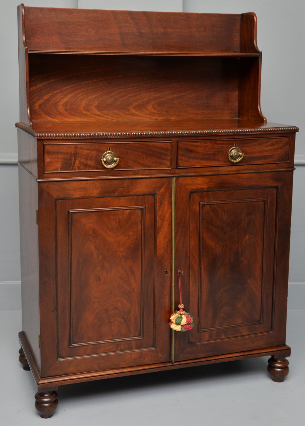 Elegant Regency Mahogany Chiffonier Bookcase Cabinet