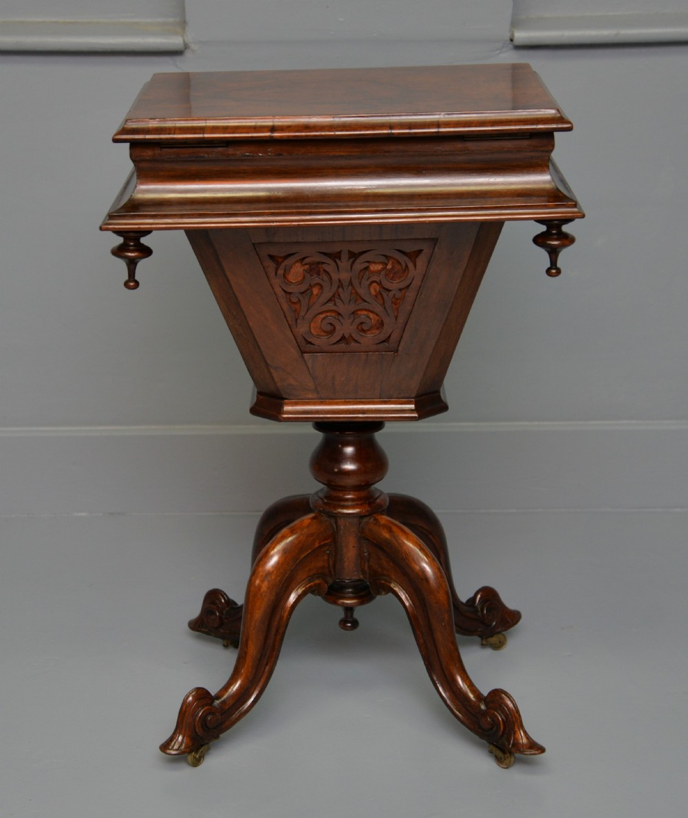 Victorian Burr-Walnut Sewing Work Table View IV