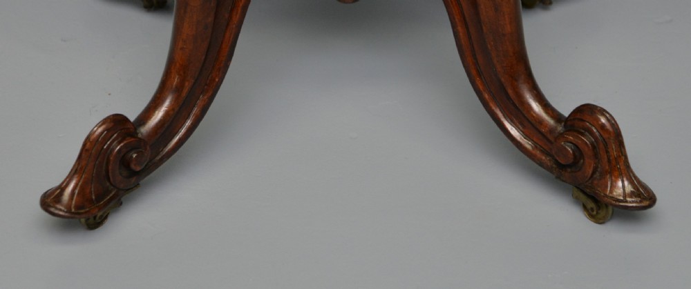 Victorian Burr-Walnut Sewing Work Table View XI