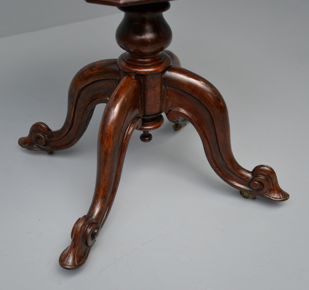 Victorian Burr-Walnut Sewing Work Table View XV