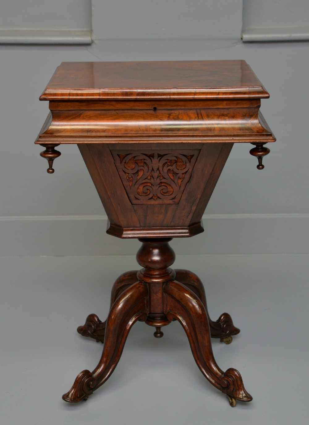 Victorian Burr-Walnut Sewing Work Table View XVI