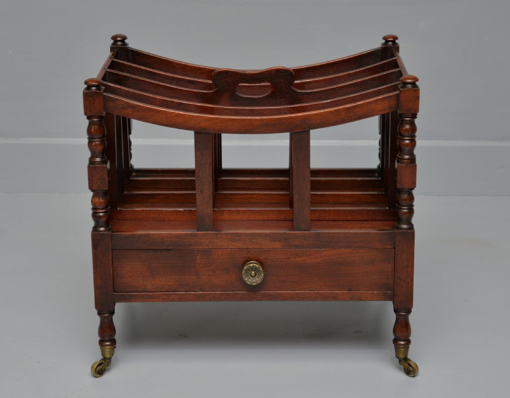 Regency Mahogany Canterbury Magazine Stand / Rack / Music Stand
