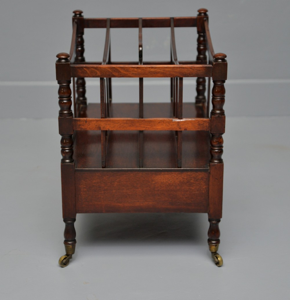 Regency Mahogany Canterbury Magazine Stand / Rack / Music Stand View VII