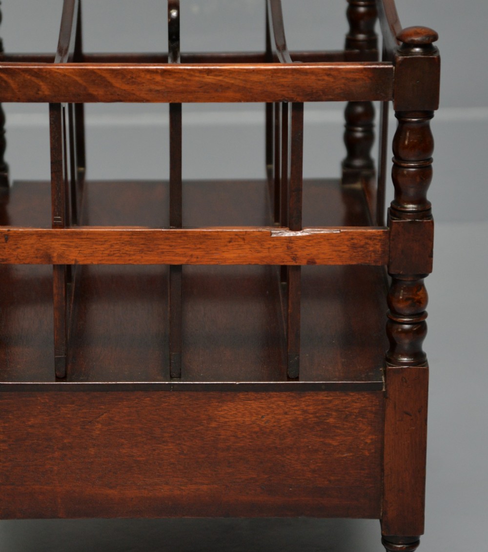 Regency Mahogany Canterbury Magazine Stand / Rack / Music Stand View VIII