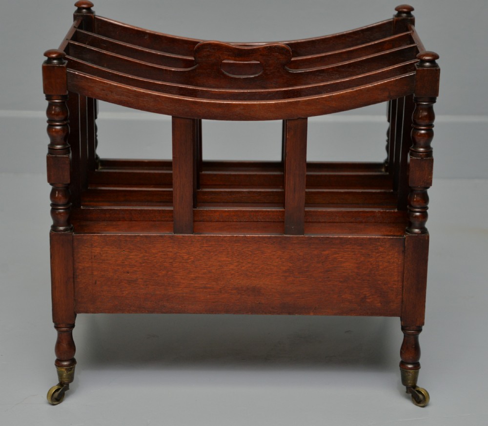 Regency Mahogany Canterbury Magazine Stand / Rack / Music Stand View IX