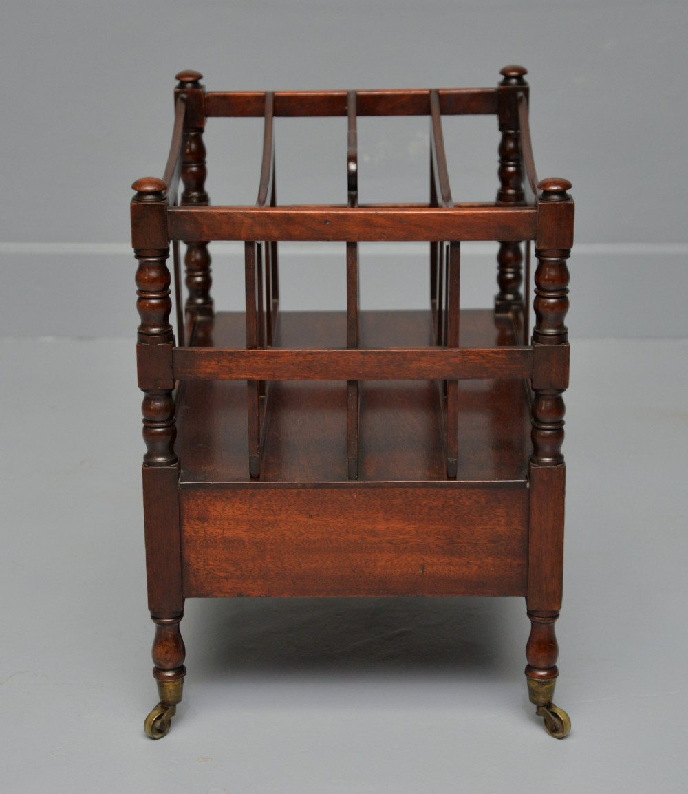 Regency Mahogany Canterbury Magazine Stand / Rack / Music Stand View X