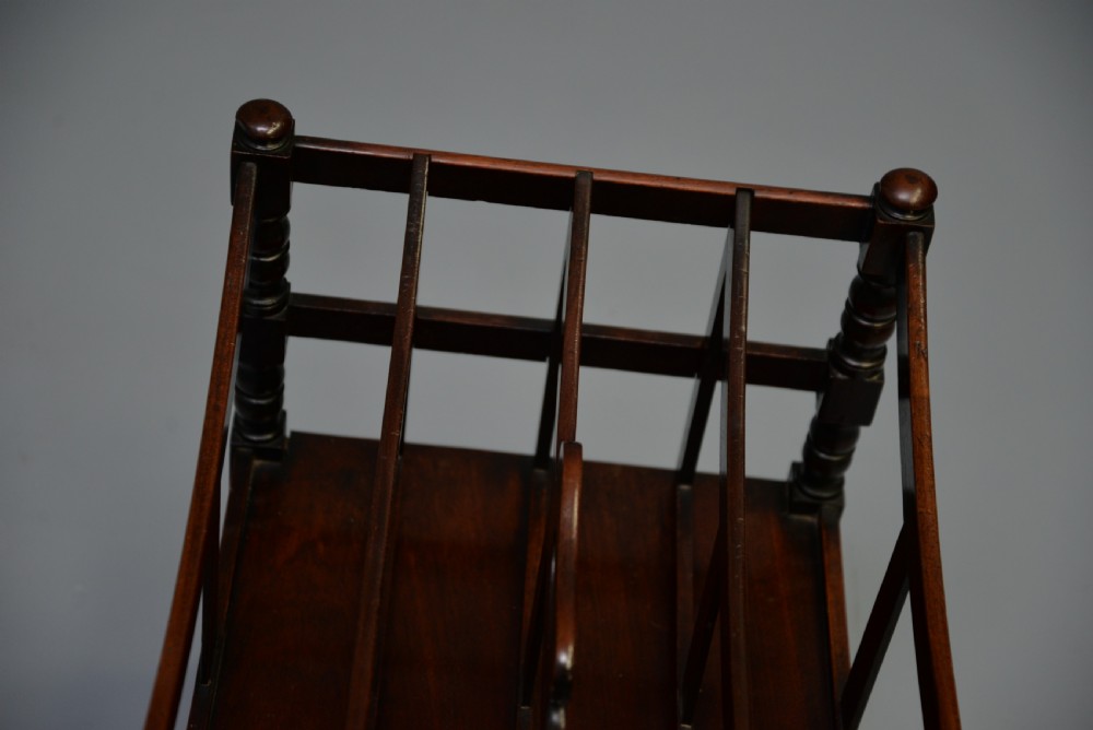 Regency Mahogany Canterbury Magazine Stand / Rack / Music Stand View XIII