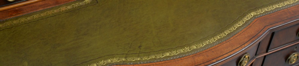 Elegant Edwardian Mahogany Leather Top Writing Desk View XII