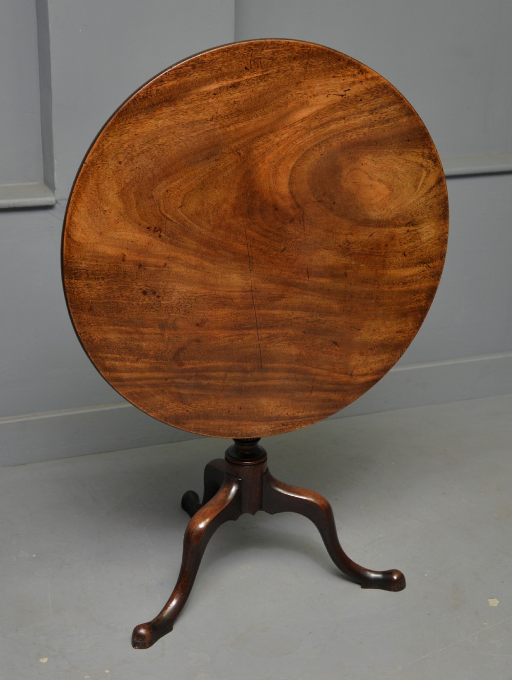 Georgian 18th Century Mahogany Tilt Top Side Occasional Table View XXI