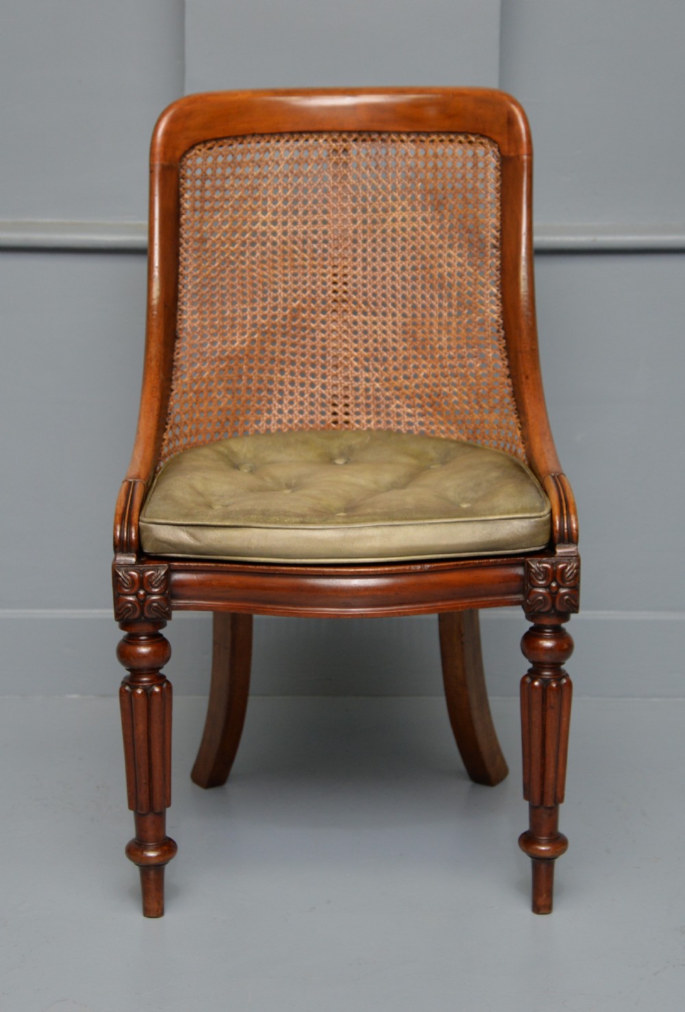 William IV Mahogany Bergere Library Chair C1830 View II