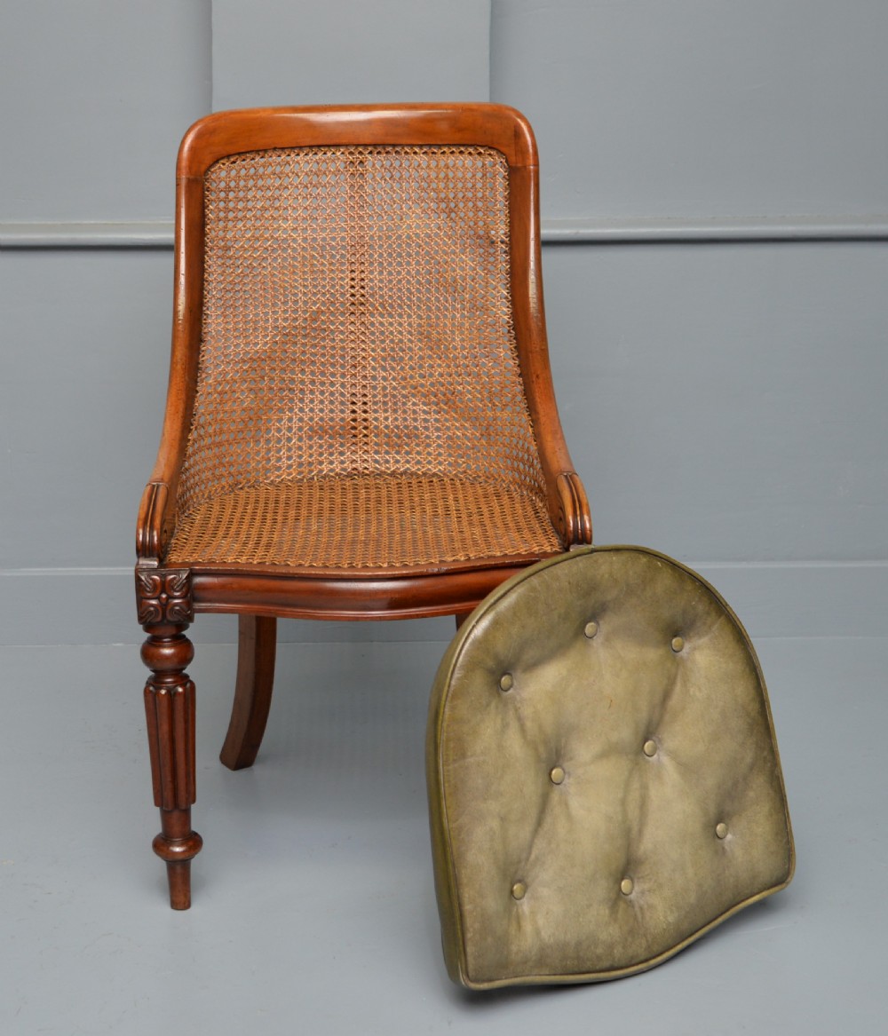 William IV Mahogany Bergere Library Chair C1830 View X