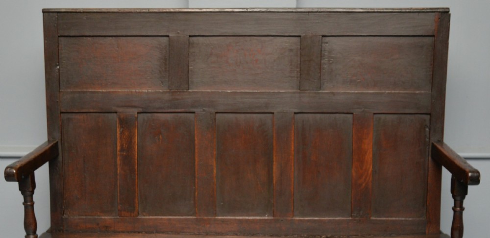 18th Century Georgian Oak Box Settle View VI