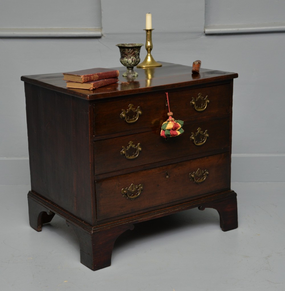 Charming Small Georgian Mahogany Chest Of Drawers View II