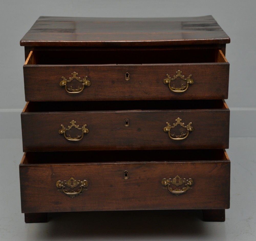 Charming Small Georgian Mahogany Chest Of Drawers View IV