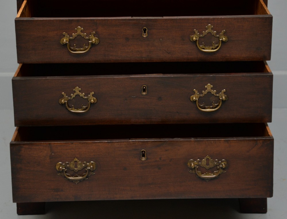 Charming Small Georgian Mahogany Chest Of Drawers View V