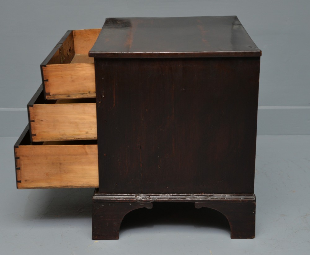 Charming Small Georgian Mahogany Chest Of Drawers View XIII