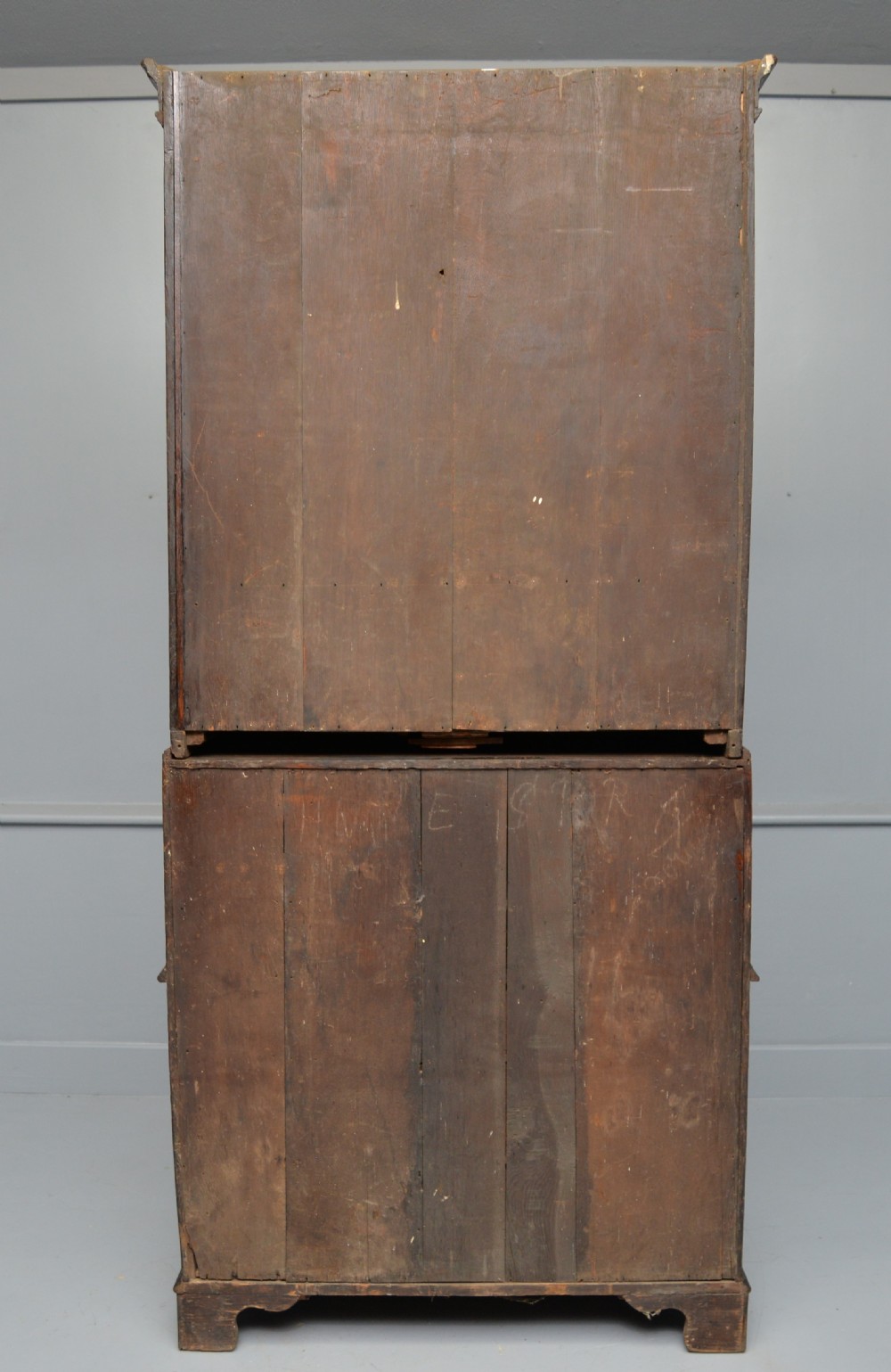 Early 18th Century Solid Oak Bureau Bookcase Cabinet View XXI