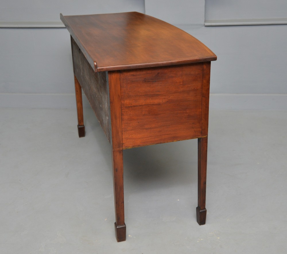 George III Georgian Mahogany Inlaid Bow-Front Sideboard View XIV