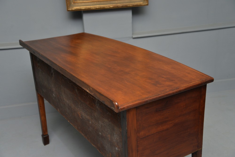 George III Georgian Mahogany Inlaid Bow-Front Sideboard View XV