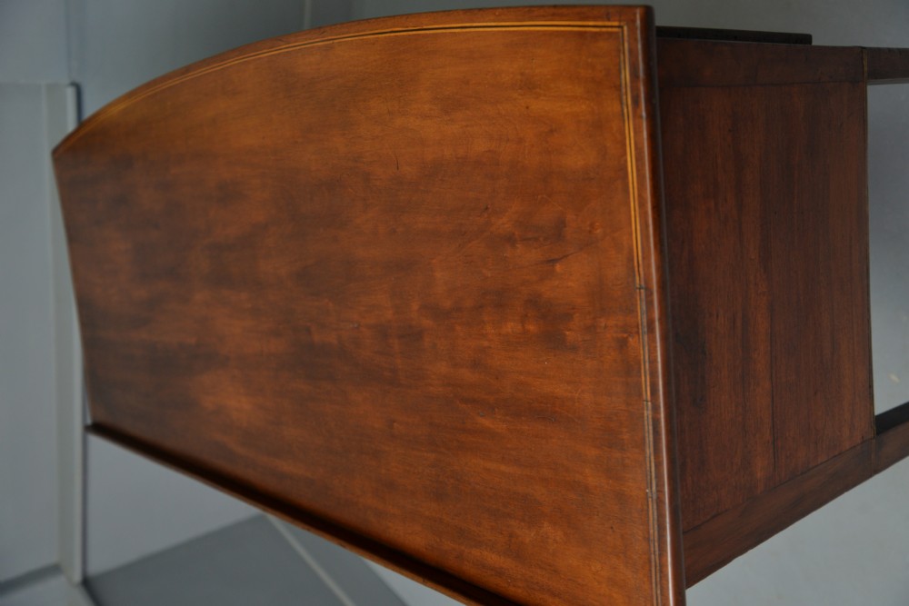 George III Georgian Mahogany Inlaid Bow-Front Sideboard View XVI