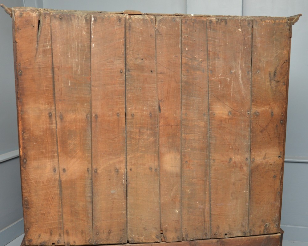 Charming 17th Century Oak Two Part Livery Cupboard / Wardrobe View XXI
