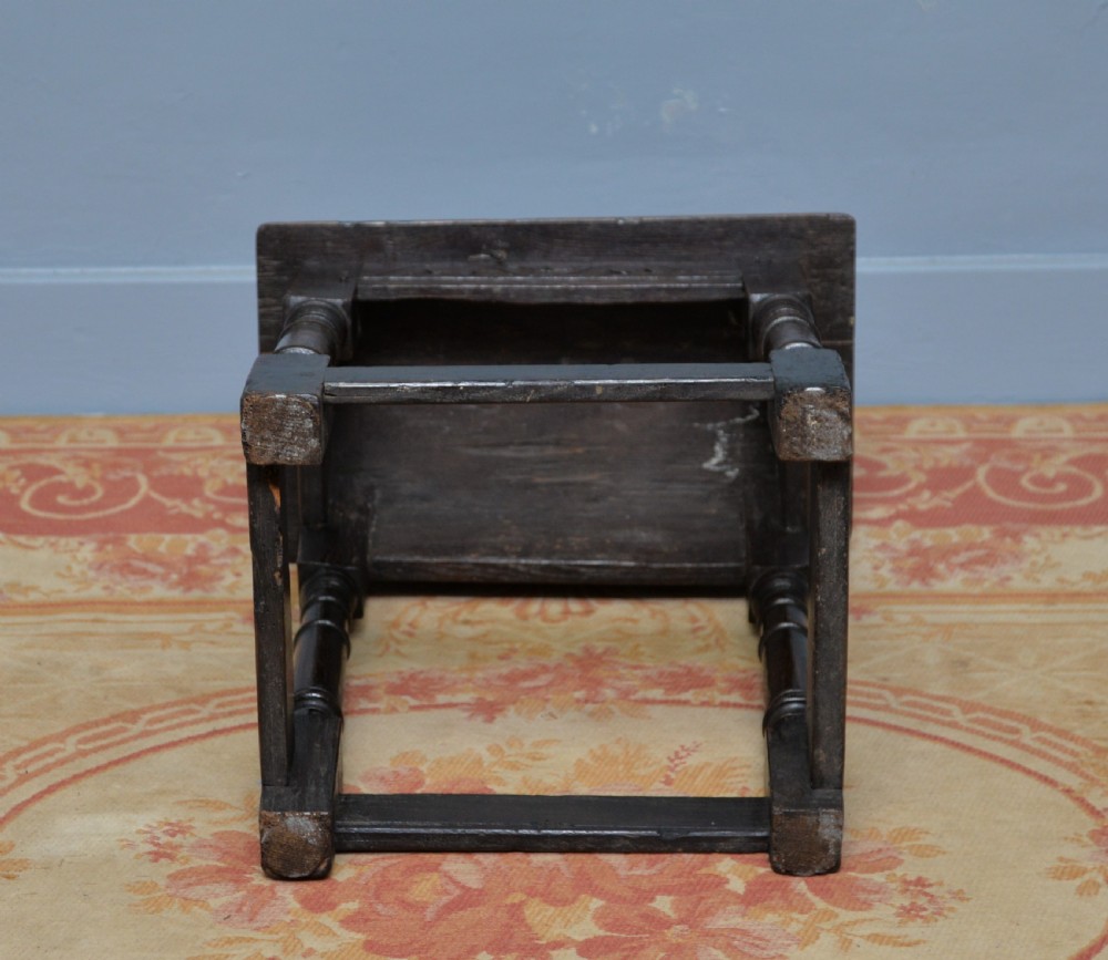 17th Century Carved Oak Joint Stool View XIII