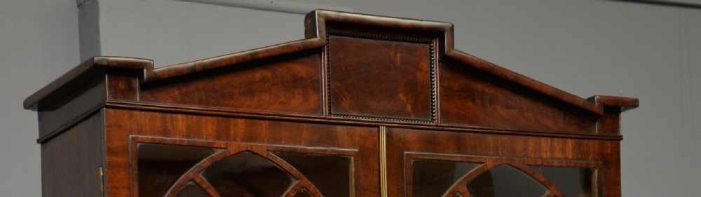 Small and Elegant Regency Mahogany Secretaire Bookcase Cabinet  View VI