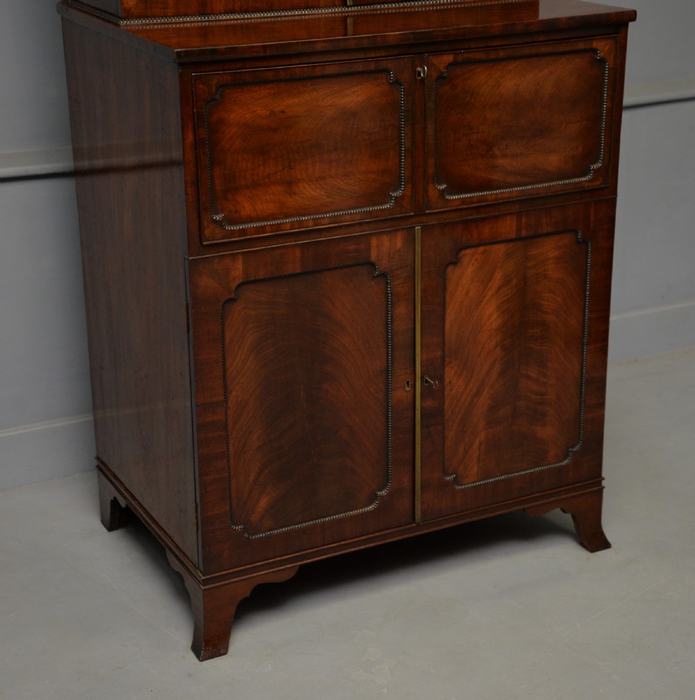 Small and Elegant Regency Mahogany Secretaire Bookcase Cabinet  View VII