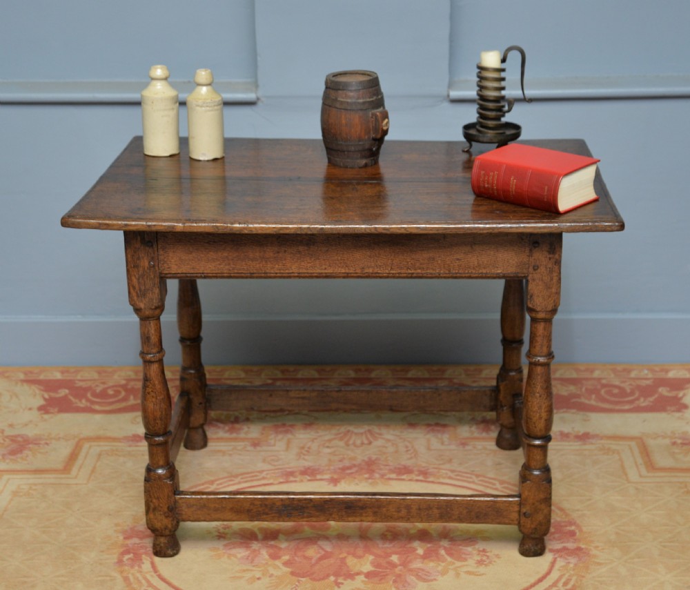 Charming 17th Century Oak Side Table View IV