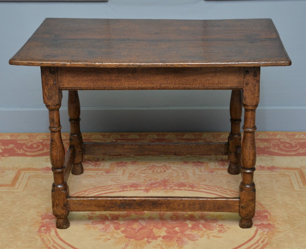 Charming 17th Century Oak Side Table View V