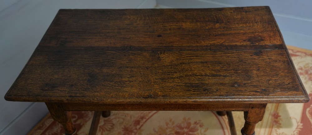 Charming 17th Century Oak Side Table View XII
