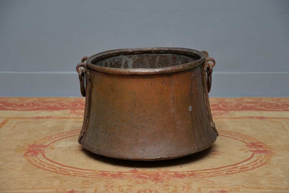 Large Antique 19th Century Copper Log Bin Cauldron View XII