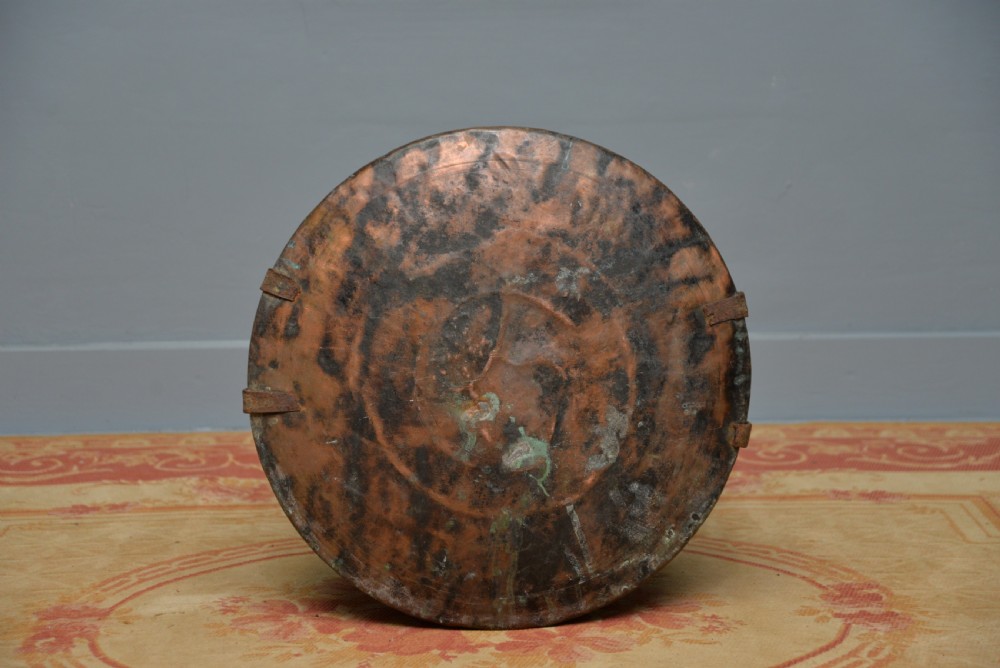 Large Antique 19th Century Copper Log Bin Cauldron View XIV