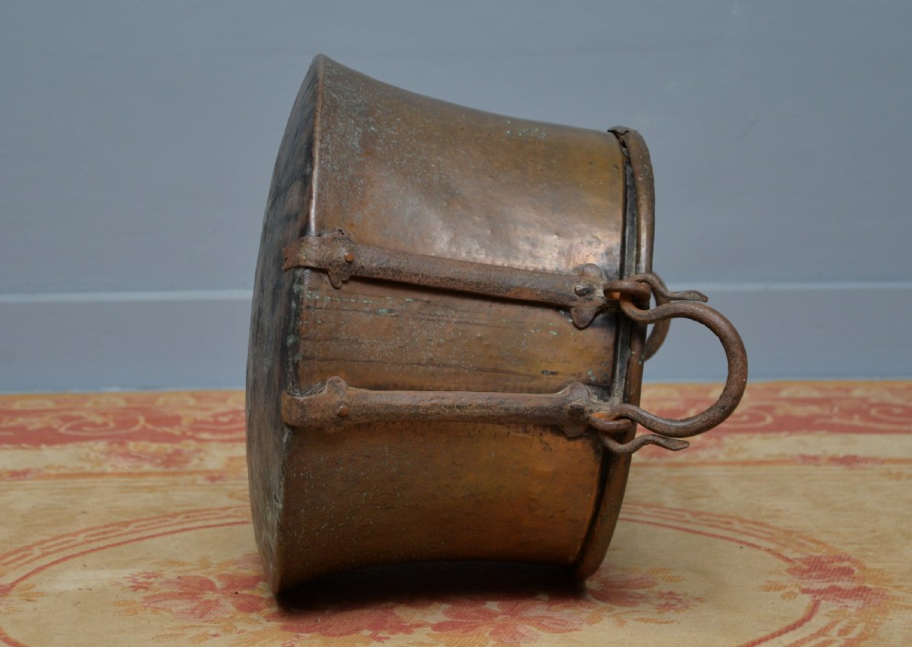 Large Antique 19th Century Copper Log Bin Cauldron View XVIII