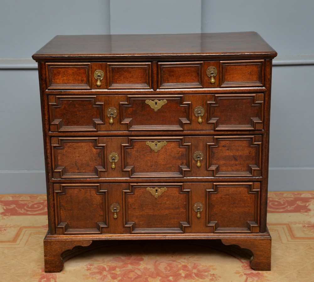 William and Mary Oak Chest Of Drawers View V
