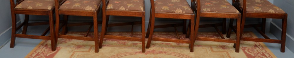Set Of Six 18th Century Georgian Hepplewhite Mahogany Dining Chairs View VIII