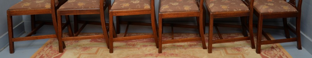 Set Of Six 18th Century Georgian Hepplewhite Mahogany Dining Chairs View X