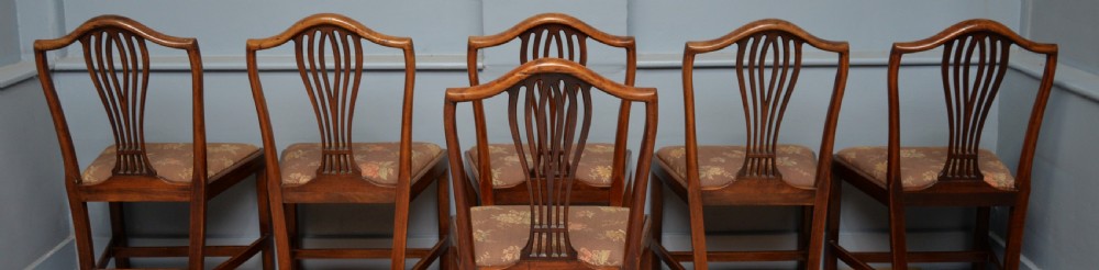 Set Of Six 18th Century Georgian Hepplewhite Mahogany Dining Chairs View XIII